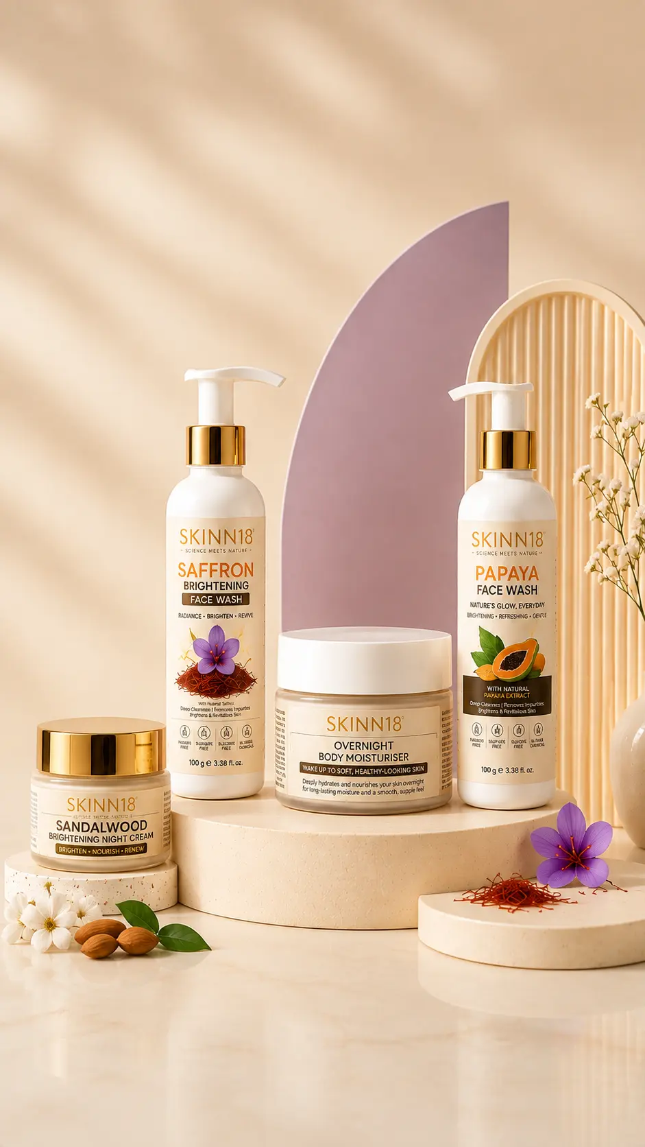 SKINN18 skin care product range